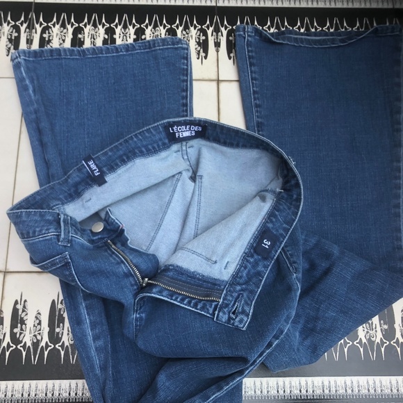 L’ecole Des Femmes Jane Birkin Flare Low Rise Jeans - Picture 6 of 12